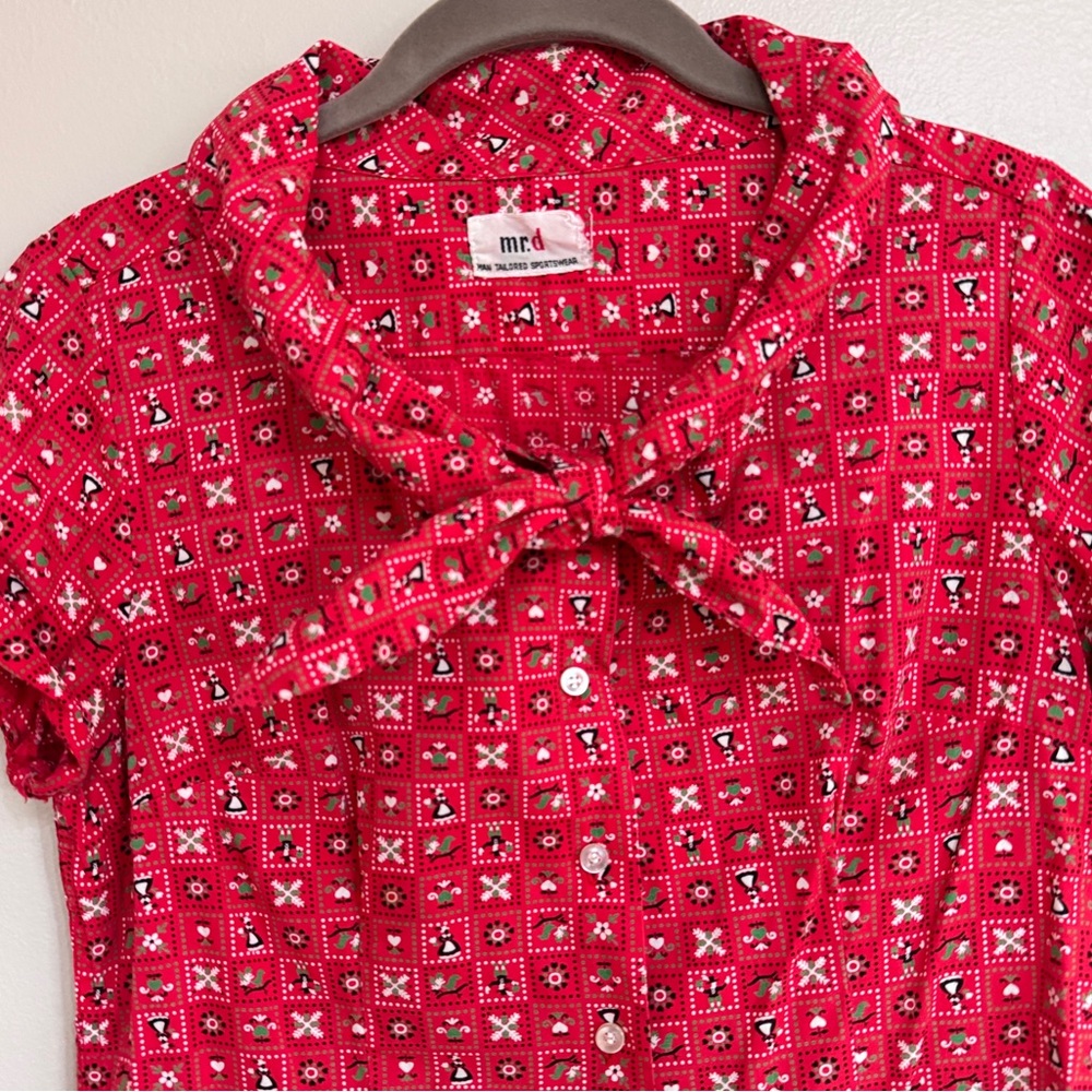 Vintage - Cotton Red Button Down Shirt - Picture 2 of 4